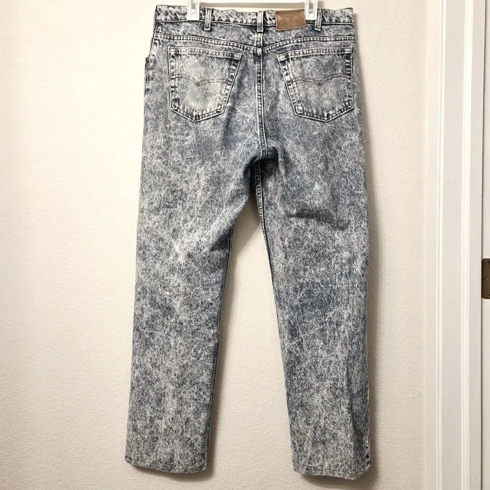 Vintage 80s Retro Levis 540 Acid Wash Jeans Blue USA 34x30 (38x32 Tag)
